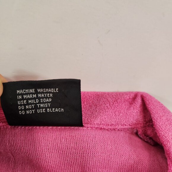 Vintage Pink Terry Cloth Short Sleeved Sweater made in Hong Kong - Picture 5 of 12